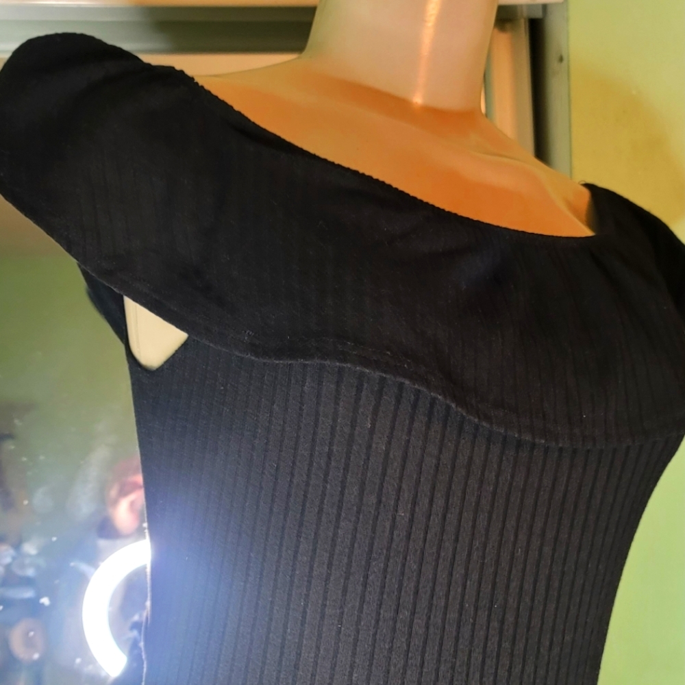 Kendall & Kylie Ribbed Body Suit with off the shoulder Ruffle Neck line !!!!